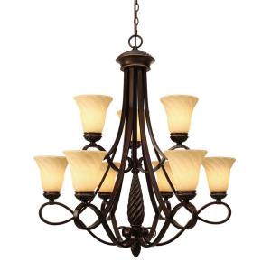 Torbellino - Chandelier 9 Light in Variety of style - 37.5 Inches high by 33.5 Inches wide